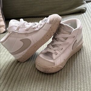 Nike Kids' White and Tan High-Top Sneakers